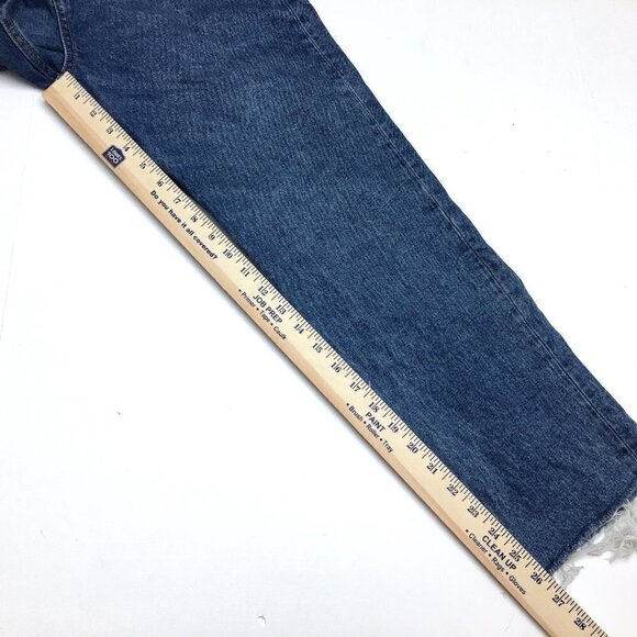 Denim & Co. Women's Jeans Straight Leg Button Fly Cotton Denim Size 8 length 26" - Picture 6 of 10